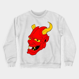 red oni mask Crewneck Sweatshirt